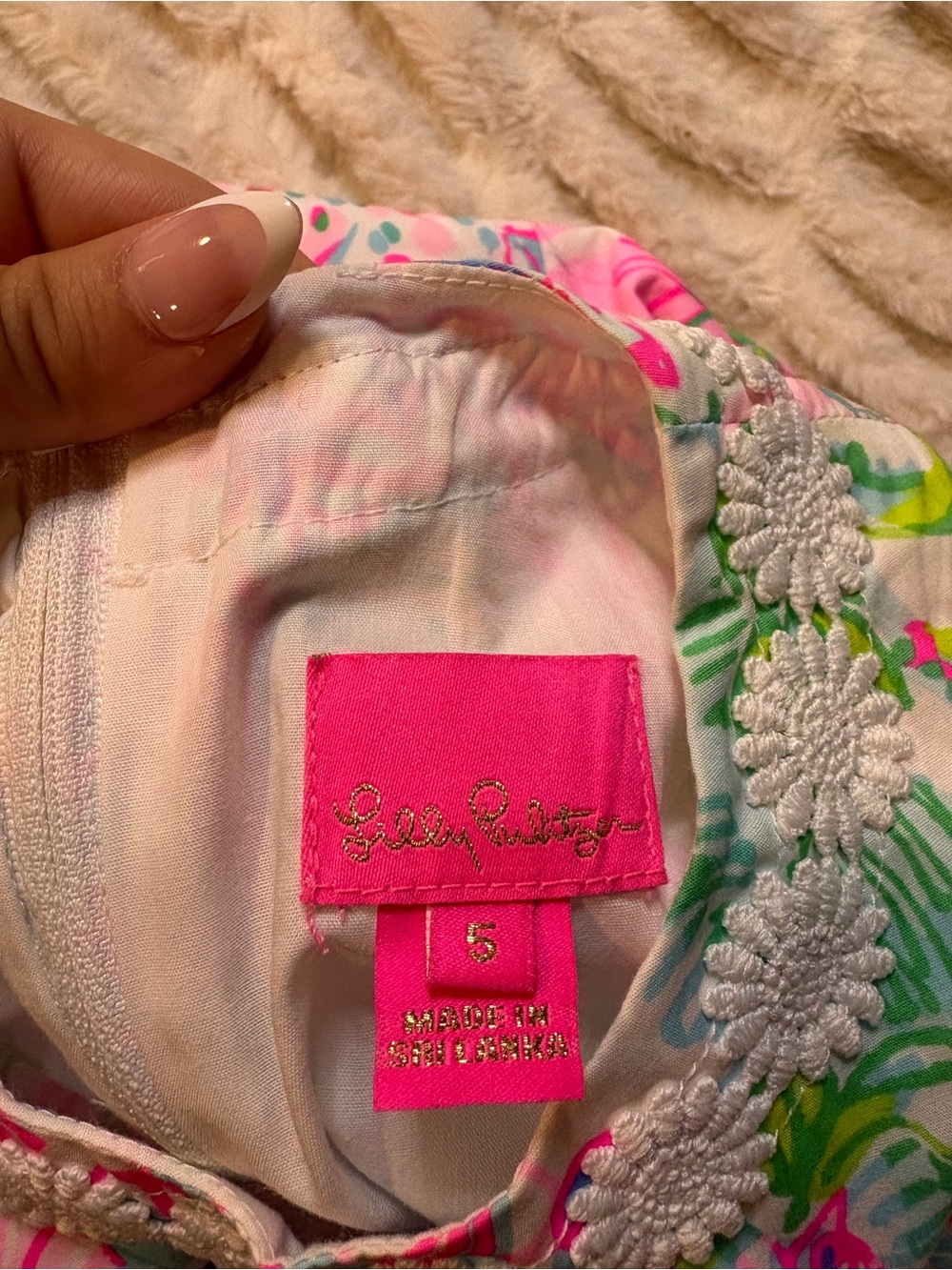 Girls Lilly Pulitzer Floral Sleeveless Shift Dress - Pink Multi - Picture 3 of 3
